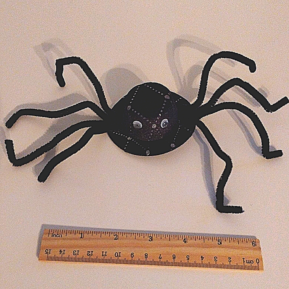 New!! Medium size black spider hat head band